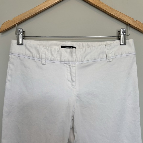 Jacob Women's Size 5/6 Wide Leg Pant White Trouser Business Chic Feminine - Picture 3 of 9